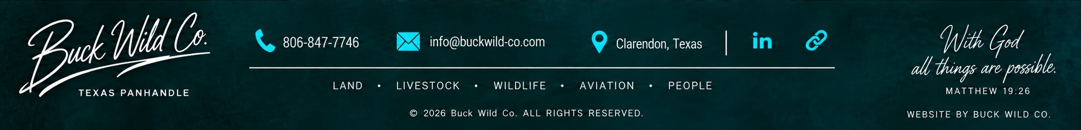 Buck Wild Co. footer